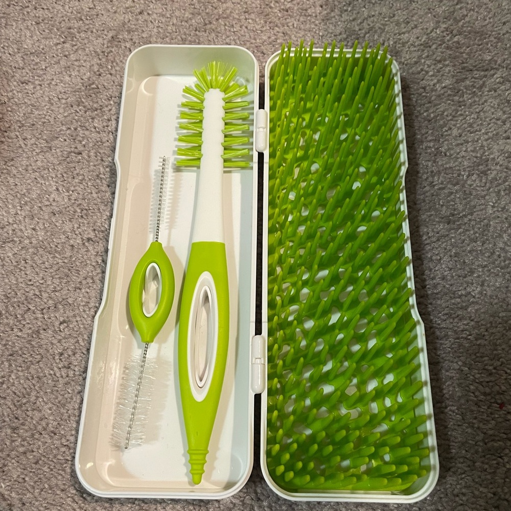 Boon travel baby bottle washing/drying kit